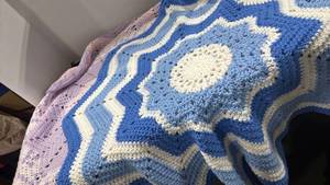 lot 1205 image: Crochet lap blankets
