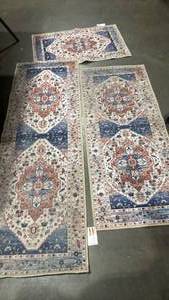 lot 1226 image: Accent rugs largest is 59x20 some staining on bottom