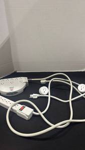 lot 1227 image: 2 GHome smart outlets, with power strip surge protector