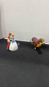 lot 1230 image: Vintage Disney Ferdinand the Bull Tin Wind-Up Toy, Irwin plastic wind-up Waltzing Cinderella and Prince Charming toy