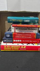 lot 1271 image: Lot of 6 Reference Books Dictionary Crossword Chambers Websters