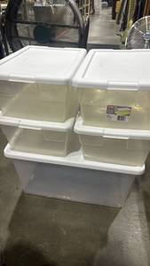 lot 1309 image: Sterilite storage container 16qt and 66 qt
