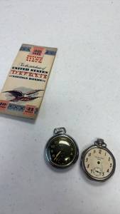lot 1610 image: Pocket watches and defense stamp album not complete