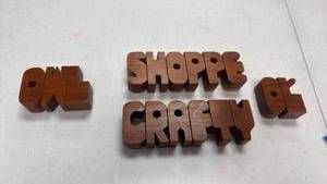 lot 1614 image: Wooden display words