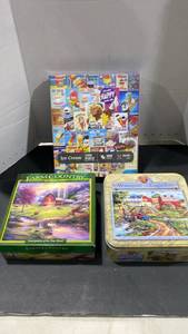 lot 2051 image: 3 jigsaw puzzles, Ice Cream NIB