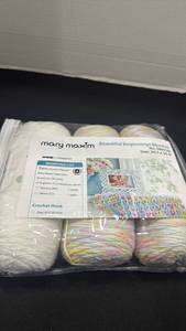 lot 2200 image: Yarn with instructions for blanket