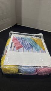 lot 2205 image: Yarn with instructions for blanket