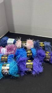 lot 2206 image: Fun fur and other yarn
