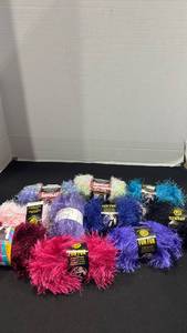 lot 2207 image: Fun fur and other yarn