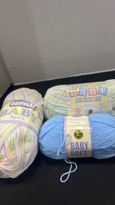 lot 2224 image: Lion brand and bernat yarn