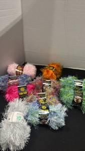 lot 2236 image: Lion brand and other yarn