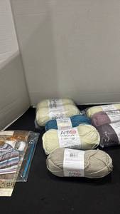 lot 2271 image: Yarn with instructions for afghan