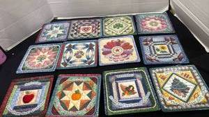 lot 2308 image: Bradford exchange seasons of home decorative plates all months small chip on one plate