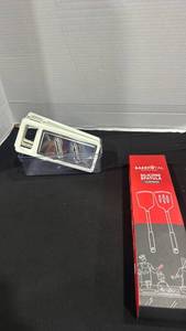 lot 2360 image: Silicone spatulas and grater with storage
