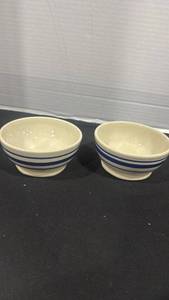lot 2378 image: 2 stoneware dessert size bowls