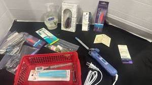 lot 2406 image: Mixed Beauty & Personal Care Lot Curling Iron Nail Care Eyelash Curler Refills Hand Soap and more