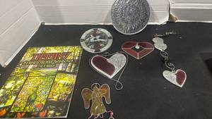 lot 2413 image: Destiny Stained Glass Windows 24 Cards with Pendants and stained glass window decor