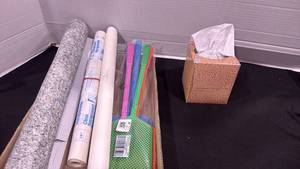 lot 2434 image: Drawer liner, adhesive paper, fly swatters and more