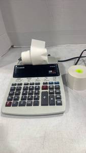lot 2456 image: Canon P170-DH 12 Digit Printing Calculator Clock Calendar