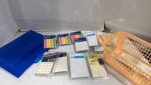 lot 2459 image: Avery Label Assortment Lot Multi-Use Reinforcement Color Coding All Purpose, file and basket