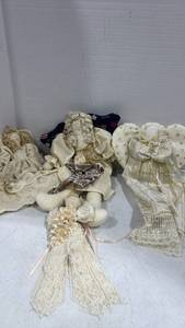 lot 2464 image: Handmade fabric angel dolls
