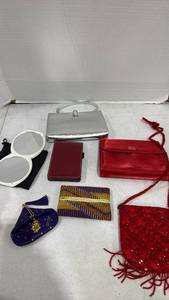 lot 2501 image: Lot of 8 Accessories Handbags, Mirror, Wallets, Clutches