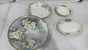 lot 2513 image: Hand painted Nippon wall plate, fruit bowl and more p