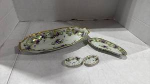 lot 2521 image: Hand painted Nippon celery dish and more