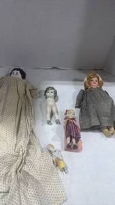 lot 2537 image: Bisque doll no arms, porcelain doll head and more
