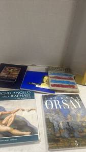 lot 2538 image: Art and Museum Book Lot Michelangelo, Raphael, Louvre, Orsay, Thomas Kinkade, Locomotives