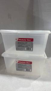 lot 2550 image: Iris Plastic storage containers 18.5 qt