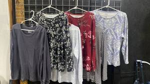 lot 2604 image: Ladies long sleeve tshirts, size XL
