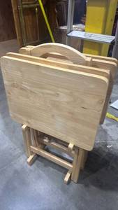 lot 2700 image: Tv trays with stand