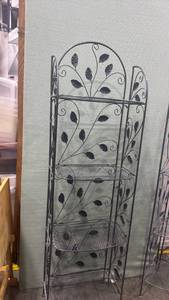 lot 2701 image: Metal foldable plant stand 59x17x10.5