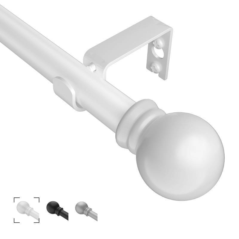 lot 1043 image: Curtain Rods for Windows 31- 62, White Curtain Rod Adjustable by Splicing, 58 inch Small Curtain Rod for Bedroom, Living Room, Kitchen and Outdoors Retail 16.99