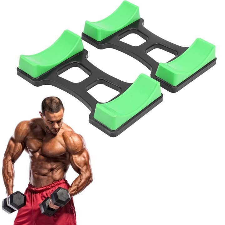 lot 1063 image: Dumbbell Bracket Mat, 1 Pair ABS Dumbbell Bracket Mat Universal Dumbbell Storage Frame Stand Floor Protection Holder Home Gym Equipment 7.6x3.9 in Retail $14.99