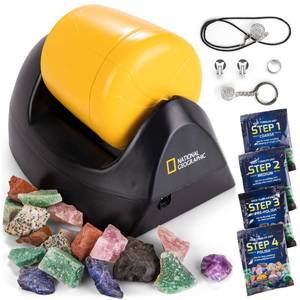 lot 88 image: National Geographic Starter Rock Tumbler Kit for Kids and Adults, powers on - Retail $40