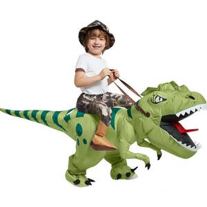 lot 1034 image: Inflatable Dinosaur Costume for Kids,Blow Up Halloween T Rex Suit (4-6YRS) - Retail $47