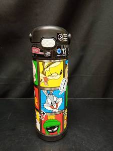 lot 1048 image: Thermos 16 oz. Kid s Funtainer Stainless Steel Water Bottle - Looney Tunes - Retail $28