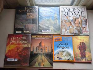 lot 105 image: Lot of 6 Books Human Settlement, Abandoned New England, Ancient Rome, Out of Fiery Furnace, Northern India Archaeological Guide, World Religions, The Red Tent