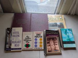 lot 120 image: Book Lot 8 Volumes Margaret Mead Britannica Dictionary Games Fences