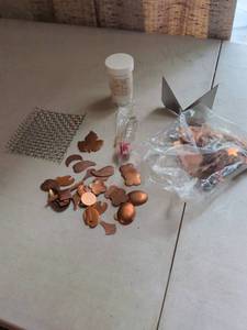 lot 141 image: Gutian Craft Jewelry Findings Lot Metal Charms Spacers Wire Mesh