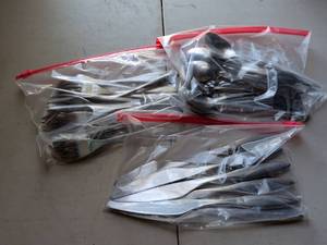 lot 158 image: The Cellar Stainless Steel Flatware Lot Forks Knives Spoons