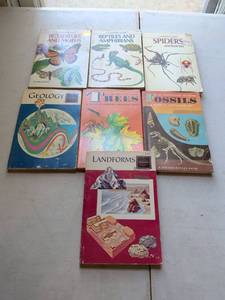 lot 164 image: Golden Guide Nature Reference Books Lot of 7 Butterflies Moths Reptiles Spiders Trees Fossils Geology Landforms