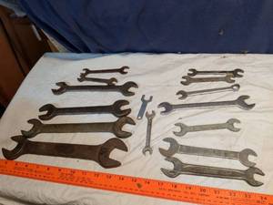 lot 204 image: Open End Wrench Set 15 Pieces Mixed Brands Bonney USA