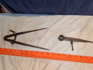 lot 218 image: 2 Vintage Calipers Measuring Tools Hand Tools