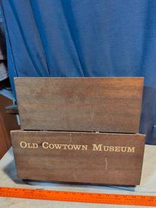 lot 235 image: Old Cowtown Museum Wooden Storage Box with Dividers
