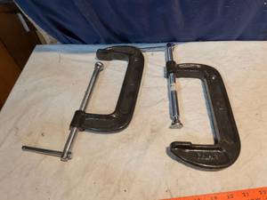 lot 245 image: C-Clamp 2 Piece Set 6 Inch