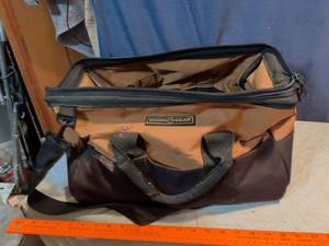 lot 289 image: Work Gear Tool Bag Orange Black Canvas