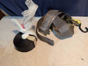 lot 334 image: Ratchet Tie-Down Straps with Metal Hardware 2-Piece Lot